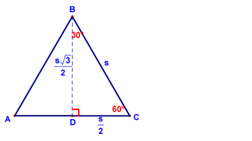Derivation of the Area of an Equilateral Triangle - Step 2